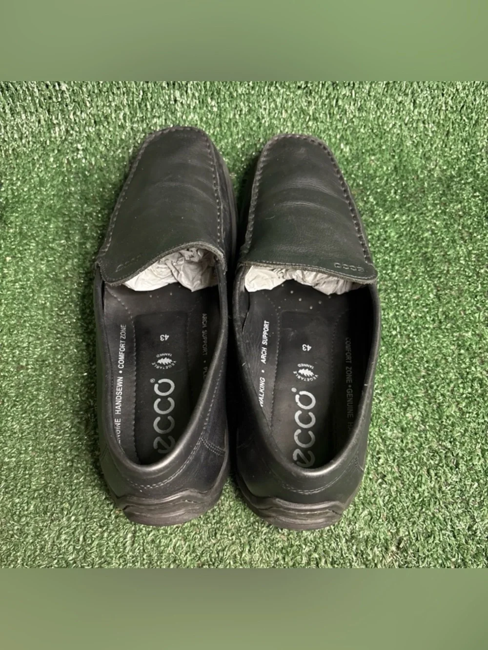 ECCO Leather Classic Moc Slip on Driving Loafer Size US 9 / 9.5 EU 43‎